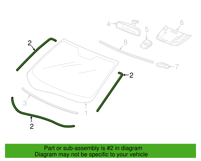 NEW OEM GENUINE 2013-2018 Acura RDX Rear Rubber Windshield Dam