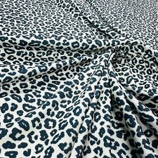 Spandex Fabric Animal Print Black White Stretch by Yard for Swimwear Sportwear