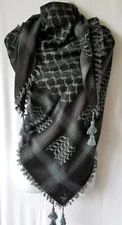 Black Gray Silver Shemagh Head Arab Scarf Neck Wrap Army Face Cover Tan