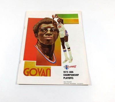 1972-73 ABA Basketball Playoff Program Indiana Pacers at Utah Stars