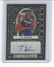 2021-22 Obsidian TJ Warren Aurora Auto /149 Indian Pacers