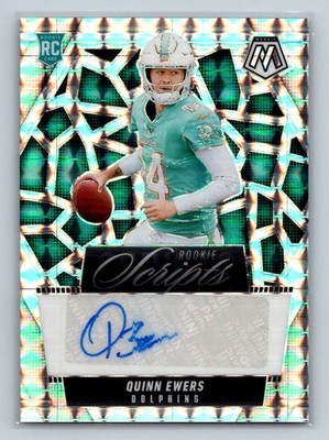 QUINN EWERS 2025 MOSAIC ROOKIE SCRIPTS SILVER MOSAIC PRIZM RC AUTO    
