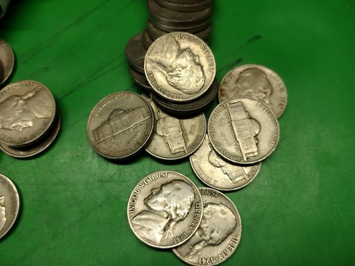 1941 P D S Jefferson Nickel Set. Lot von 3 Cir Münzen. Fotos - Bild 4 von 4