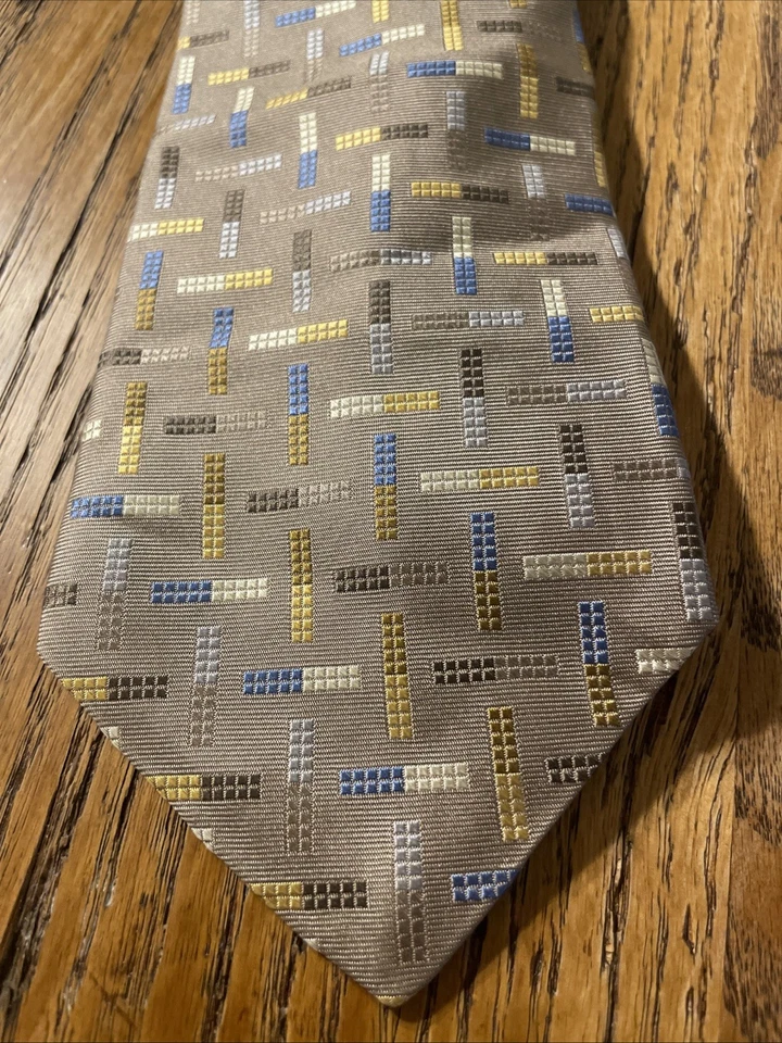 Галстук EUC Metropolitan от Lord & Taylor тканый геометрический шелковый галстук сделано в США - Изображение 2 из 4