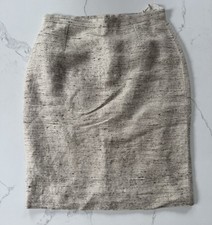 Vintage Valentino Beige Tweed Pencil Skirt Women's