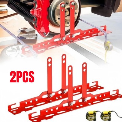2Stück KFZ Spur Einstellung Werkzeug Rad Ausrichtung Platten DIY für Fahrzeug DE