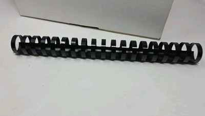 GBC 4000118 One inch CombBind Binding Spines Black 200 Sheet Capacity 100 count