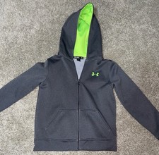 Medium Youth Boy s Under Amour Zip Hoodie Jacket Gray