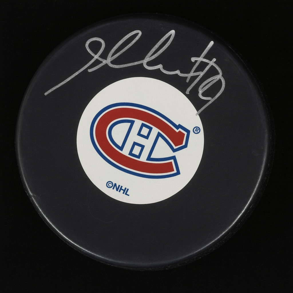 Henri Richard autographed signed autograph auto Montreal Canadiens logo puck JSA
