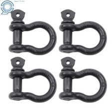 5/8" Bow-Shaped Shackle with Screw Pin Clevis Working Load 7165lbs 4 Pack
