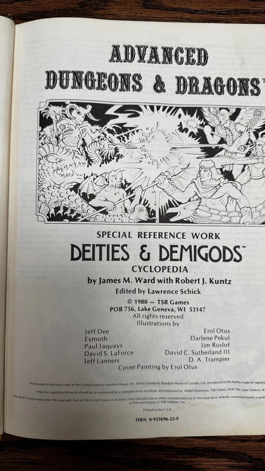 AD&D 1ª Edición: Deidades y Semidioses (1980) con Cthulhu & Melnibonean Mythos Foto 4 de 4