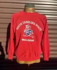 Vintage Pannill South Carolina State Bulldogs Sweatshirt Red Large USA Made CFB