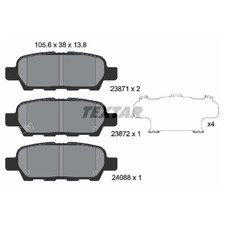 Satz Bremsbeläge Bremsklötze hinten für Nissan X Trail 3 T32 Renault id23778