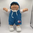 Cabbage Patch Kids Doll Sailboat Outfit Blue 13 Inch Baby Vintage 1980s Diaper