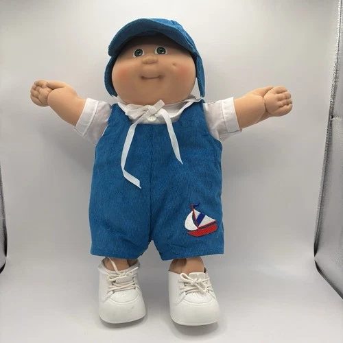 Cabbage Patch Kids Doll Sailboat Outfit Blue 13 Inch Baby Vintage 1980s Diaper