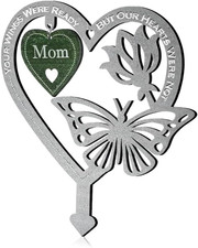 Metal Memorial Grave Markers for Mom Grave Decorations for Cemetery Loss of Moth