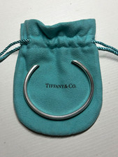 Tiffany & Co. Signed 925 Sterling Silver Engraved Cuff Bracelet