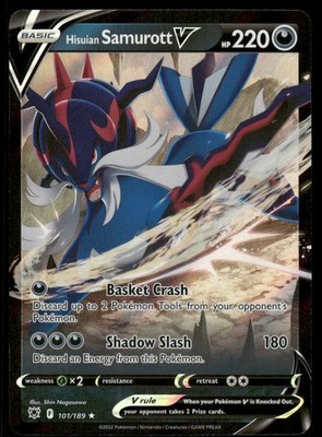 Pokemon Karten Hisuian Samurott V 101/189 Astral Radiance Holo V Rare NM *3