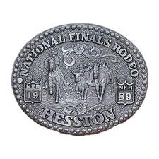 National Finals Rodeo 1989 Commemorative Belt Buckle New NOS Hesston