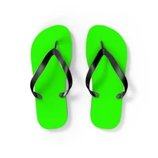 Neon Green Lime Flip Flops, Sandals Slides, Summer Footwear, Brand New