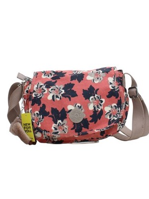 Kipling Damen Tasche rot geblümt 100% Polyester Crossbody