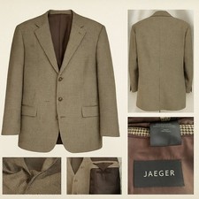 Men Jaeger Blazer Multicolor Wool 46 / 3XL