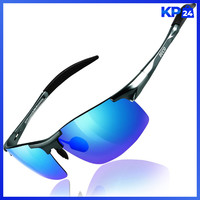 Sportbrille Herren Polarisierte UV400 Schutz Al-Mg Metallrahmen Ultraleicht