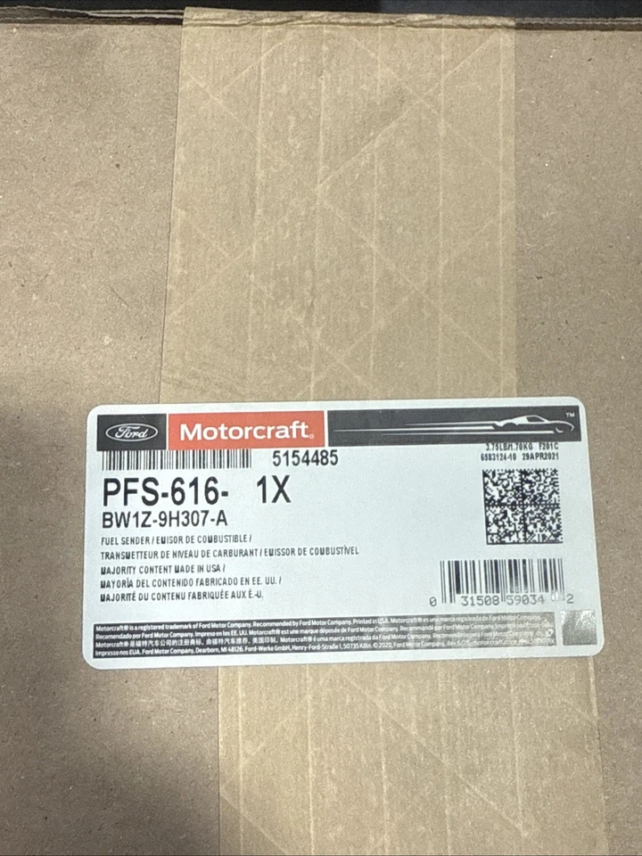 Bomba de combustible OEM 2010-11 Ford Lincoln Mercury Crown Victoria BW1Z-9H307-A PFS-616 Foto 2 de 4
