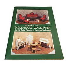 Ready-To-Use Dollhouse Wallpaper 6 Full Color Patterns Katzenbach  Warren 1977