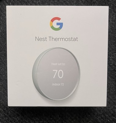 Google Nest Learning Thermostat White, Programmable Room Temperature