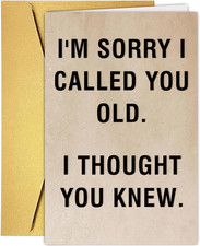 Funny Birthday Cards for Men Women, Snarky Humor Birthday Card for Best Friend B