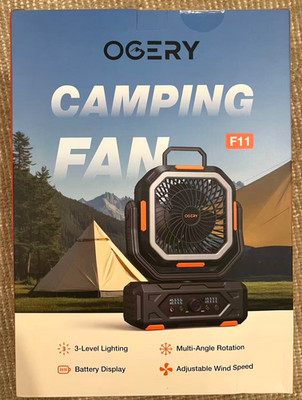 OGERY Portable Fan Rechargeable 30000mAh Camping Fan, 322H Runtime w/ Remote LED
