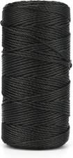 KINGLAKE 426 Feet Nylon Twine 36 Black Nylon String 2Mm - Weatherproof Seine Tw