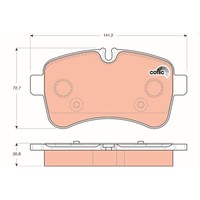 Bremsbelagsatz Scheibenbremse TRW GDB1748 Cotec FüR Iveco Hinterachse