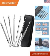 Professional Pimple Popper Tool Kit with Zipper Bag - Safe Skin Care Essentials