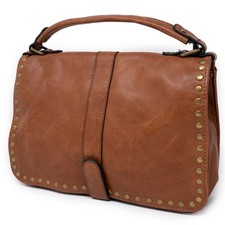 Borsa postina tracolla donna borchie ragazza cartella lavoro ufficio borchiata