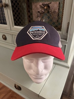 Patagonia Fitz Roy Cali. 1973 Mesh Trucker SnapBack Hat, Preowned.