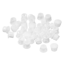 36Pcs 8mm 5/16" Plastic Hole Plugs Panel Flush Type Knockout White