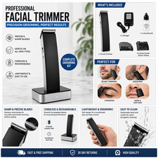 Electric Mens Beard Trimmer Facial Hair Clipper Grooming Shaver Europe Plug