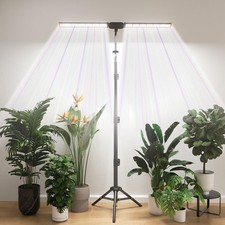 Grow Light with Stand, Super Bright 6000K White Full Spectrum Floor Plant Gro...