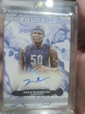 2024 Zach Randolph topps motif acrylic drip auto 22/49