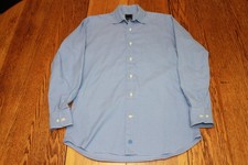 David Donahue Shirt Mens Large Trim Fit Micro Gingham Button Down Long Sleeve