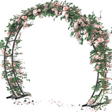 Elegant Metal Wedding Arch - 8ft Wide, 7ft High for Outdoor Ceremonies
