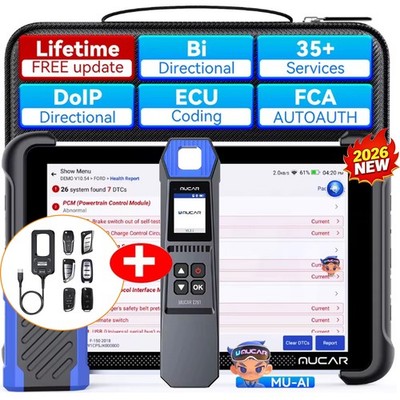 MUCAR 892BT+THINKCAR TKEY101 Smart Key Programming W/ 6 Remotes + TPMS Scanner