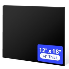 Baynactic 1/4"x12"x18" Black HDPE Sheet Plastic Board