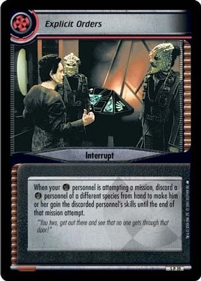 Explicit Orders - Fractured Time - Star Trek CCG 2E