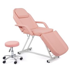 Adjustable Massage Table Tattoo Chair with Stool Facial Bed Salon Spa Equipment