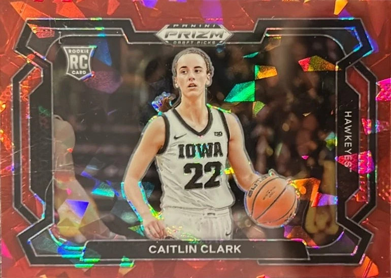 Caitlin Clark 🏀2024 Panini Prizm Draft Picks Base Variations#57 Red Ice Prizms;