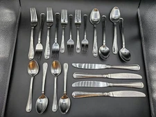 Cambridge Allure 20 Pc 4 Place Setting Silverware Set Forks Knives & Spoons