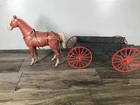 Vintage Marx Thunderbolt Red Sorrel Horse, Buckboard Wagon Johnny West Series